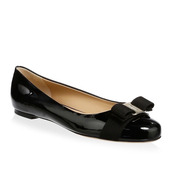 Salvatore Ferragamo Shoes - Salvatore Ferragamo Varina Leather Ballet Flats